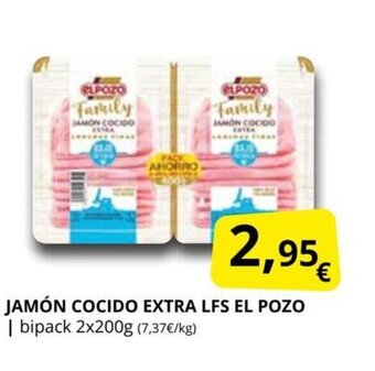 Supermercados MAS Jamón Cocido Extra LFS El Pozo oferta