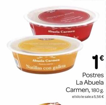 Supermercados El Jamón Postres La Abuela Carmen oferta