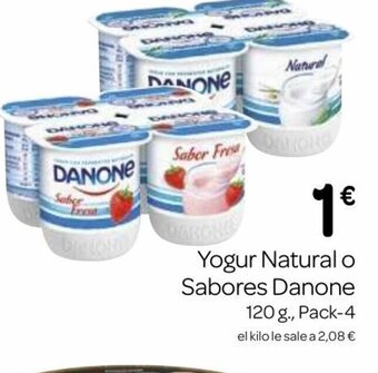 Supermercados El Jamón Yogur Natural o Sabores Danone oferta