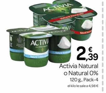 Supermercados El Jamón Activia Natural o Natural 0% oferta