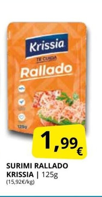 Supermercados MAS Surimi Rallado Krissia oferta