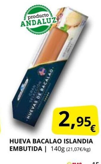 Supermercados MAS Hueva Bacalao Islandia Embutida oferta