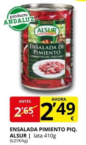 Supermercados MAS Ensalada Pimiento Piq Alsur oferta