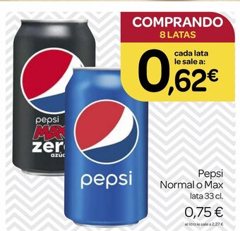 Supermercados El Jamón Pepsi Normal o Max oferta
