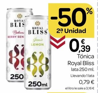 Supermercados El Jamón Tónica Royal Bliss oferta