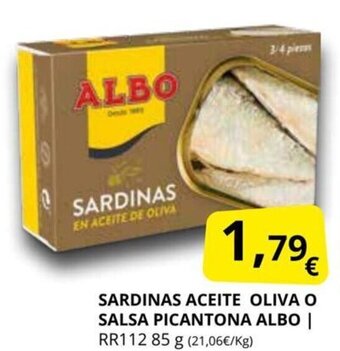 Supermercados MAS Sardinas Aceite Oliva O Salsa Picantona Albo oferta