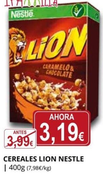 Supermercados MAS Cereales Lion Nestle oferta