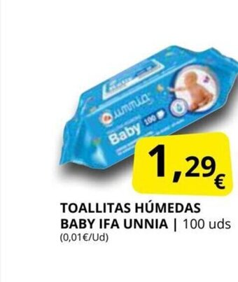 Supermercados MAS Toallitas Húmedas Baby Ifa Unnia oferta