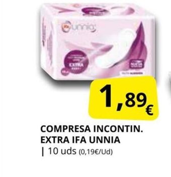 Supermercados MAS Compresa Incontin. Extra Ifa Unnia oferta