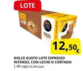 Supermercados MAS Dolce Gusto Lote Espresso Intenso, Con Leche o Cortado oferta
