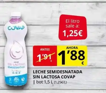Supermercados MAS Leche Semidesnatada Sin Lactosa Covcap oferta