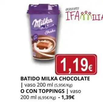 Supermercados MAS Batido Milka Chocolate oferta