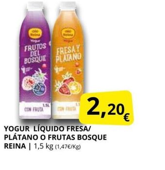 Supermercados MAS Yogur Líquido Fresa/ Plátano o Frutas Bosque Reina oferta