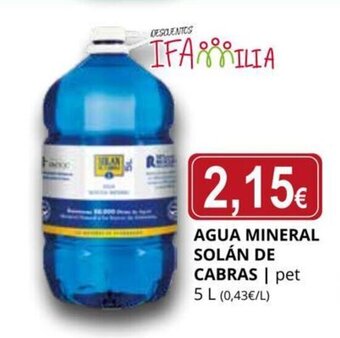 Supermercados MAS Agua Mineral Solán de Cabras oferta