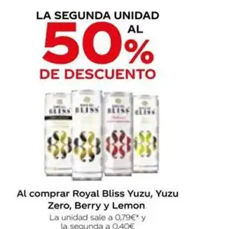 Supermercados MAS Al Comprar Royal Bliss Yuzu, Yuzu Zero, Berry y Lemon oferta