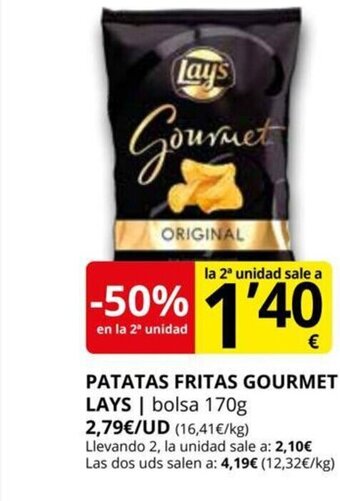 Supermercados MAS Patatas Fritas Gourmet Lays oferta