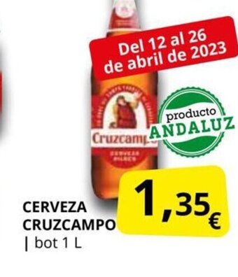 Supermercados MAS Cerveza Cruzcampo oferta