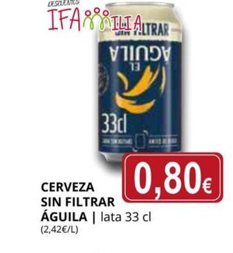 Supermercados MAS Cerveza Sin Filtrar Águila oferta