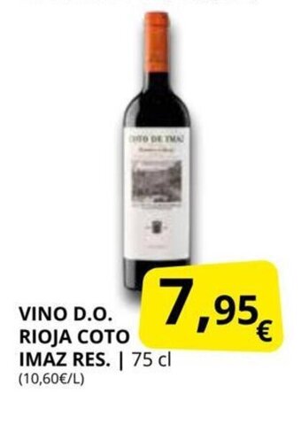 Supermercados MAS Vino D.O. Rioja Coto Imaz Res. oferta