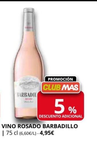 Supermercados MAS Vino Rosado Barbadillo oferta