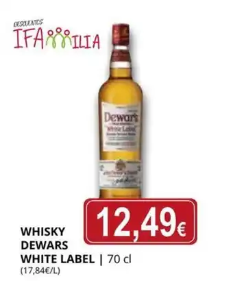 Supermercados MAS Whisky Dewars White Label oferta