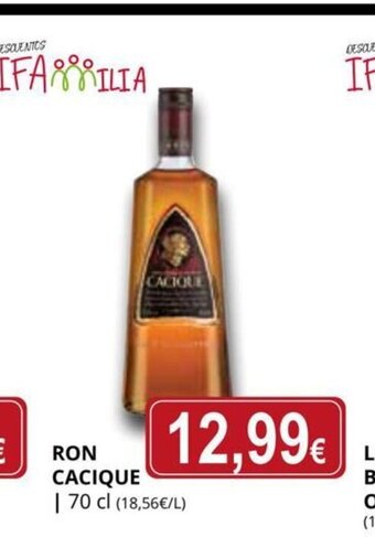 Supermercados MAS Ron Cacique oferta