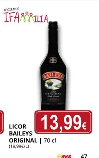 Supermercados MAS Licor Baileys Original oferta