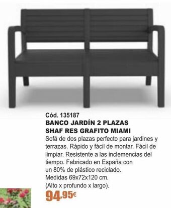 Ferrcash Banco de jardín oferta