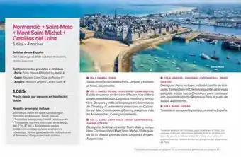Viajes El Corte Inglés Normandía + saint-malo + mont saint-michel + castillos del loira 5 días. 4 noches salidas desde españa del 1 de mayo al 31 oferta