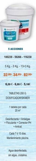 Tratamientos para piscinas
