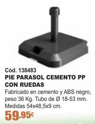 Ferrcash Pie de parasol de cemento oferta