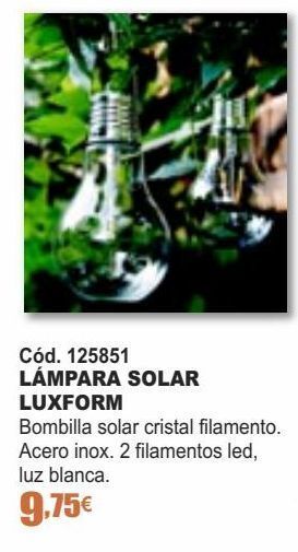 Ferrcash Lámpara solar oferta