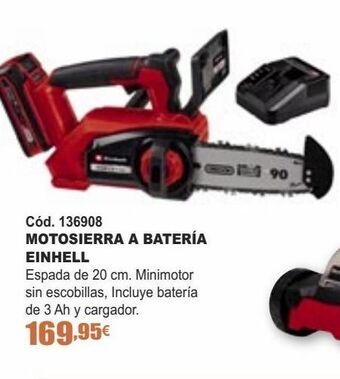 Ferrcash Motosierra a batería einhell oferta