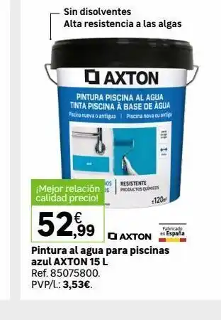 Leroy Merlin Sin disolventes alta resistencia a las algas axton pintura piscina al agua tinta piscina à base de agua facina nueva o ant oferta