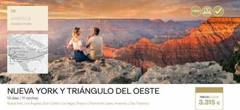 Viajes El Corte Inglés 58 américa estados unidos mach lake nueva york y triángulo del oeste 13 días / 11 noches nueva york, los angeles, gran oferta