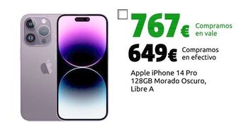 CeX Apple iphone 14 pro 128gb morado oscuro, libre a oferta