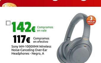 CeX Sony wh-1000xm4 wireless noise-canceling over-ear headphones - negro, a oferta