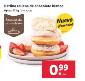 Lidl Berlina Rellena de Chocolate Blanco oferta