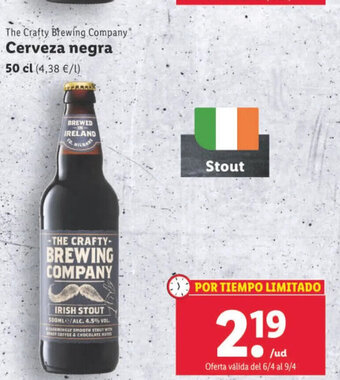 Lidl Cerveza Negra oferta