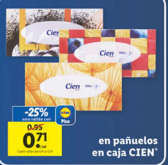 Lidl En Pañuelos en Caja Cien oferta