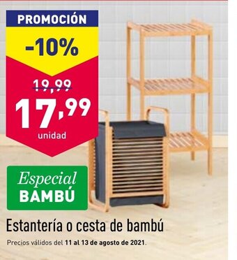 ALDI Estanteria o cesta de bambú oferta
