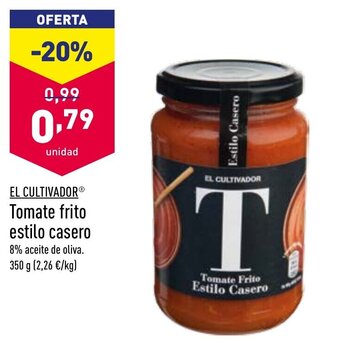 ALDI El Cultivador Tomate frito estilo casero 350g oferta