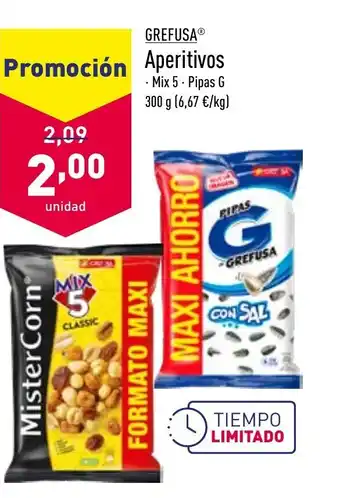 ALDI Grefusa Aperitivos Mix 5 - Pipas G 300g oferta