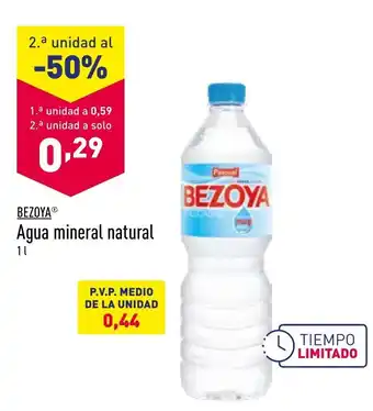 ALDI Bezoya Agua mineral natural 1 L oferta