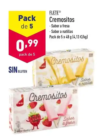 ALDI Flete Cremositos Pack de 5 x 48 g oferta