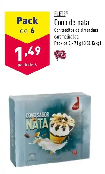 ALDI Flete Cono de nata Pack de 6 x 71g oferta