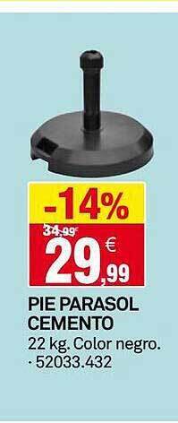 Bricoking Pie parasol cemento oferta