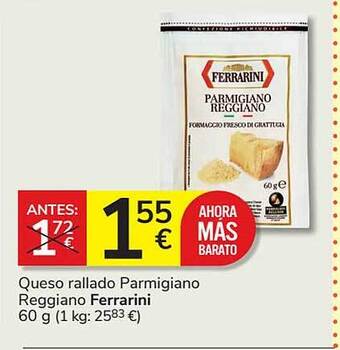 Consum Queso rallado parmigiano reggiano ferrarini oferta