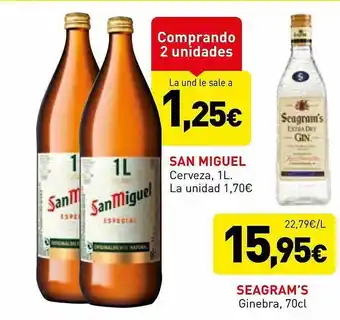 San miguel cerveja seagram's ginebra