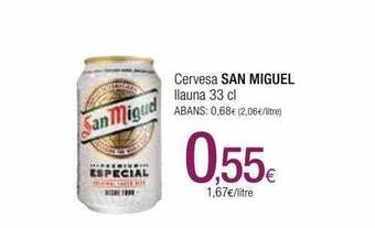 Condis Cervesa san miguel llauna oferta